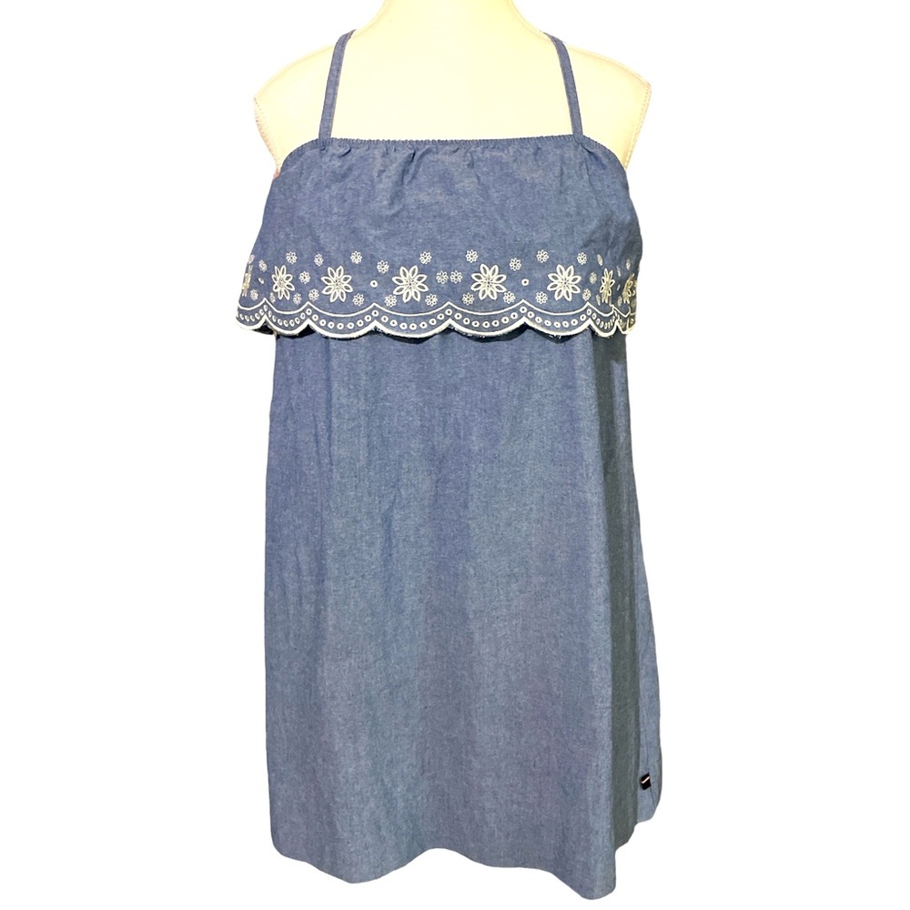 Tommy Hilfiger Chambray T-strap Top w/ Eyelet Design XL